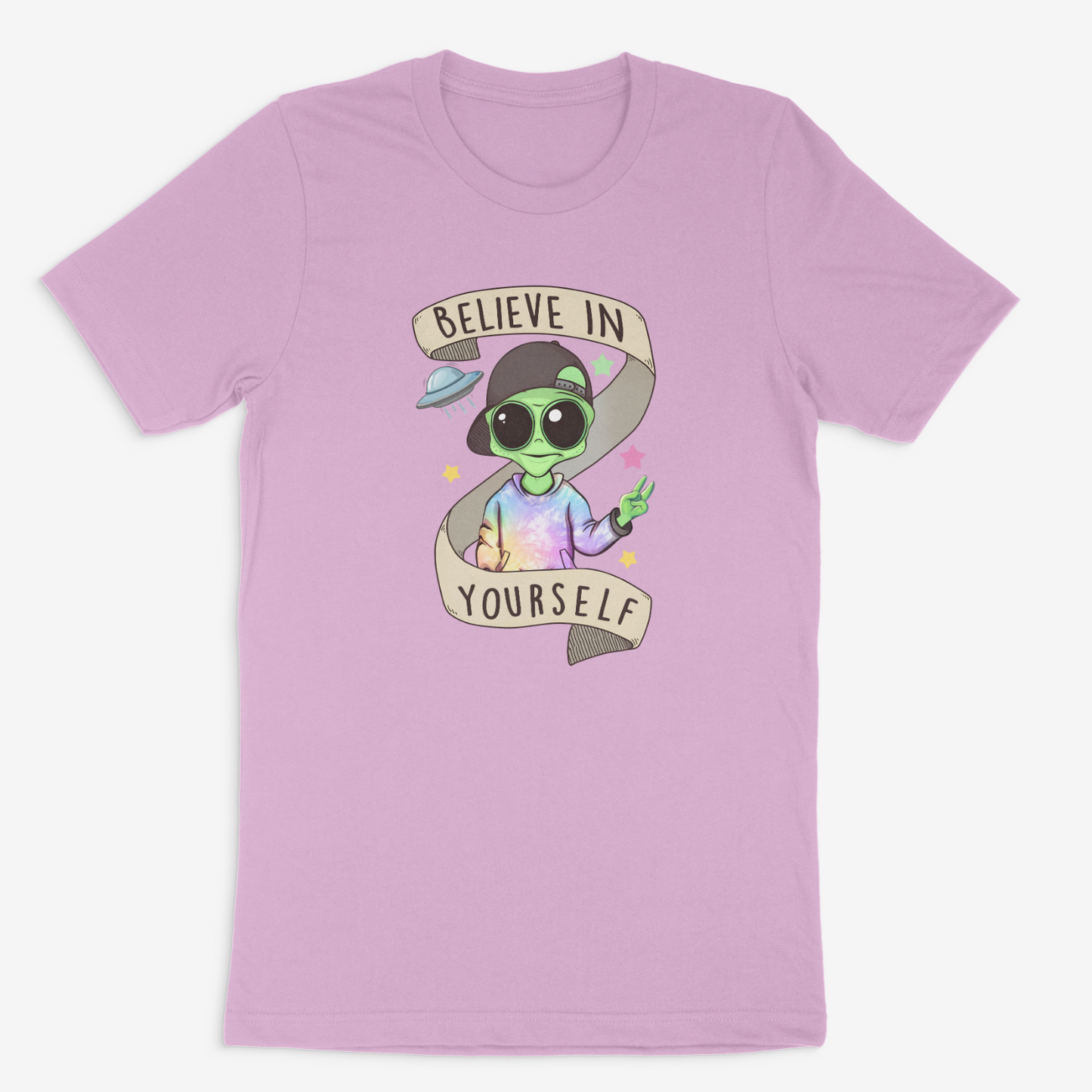 Believe in Yourself Alien Tee: Cosmic Confidence Unleashed