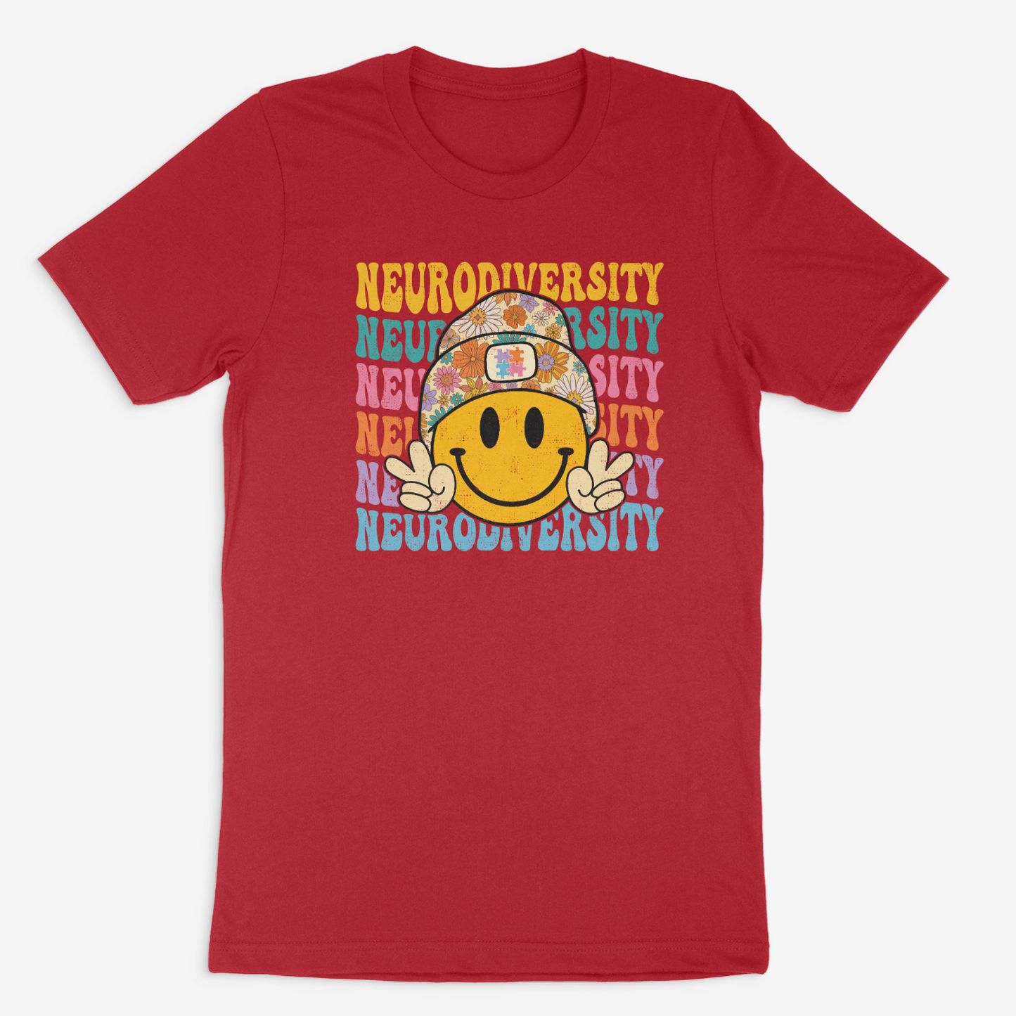 Neurodiversity Smiley Face Tee