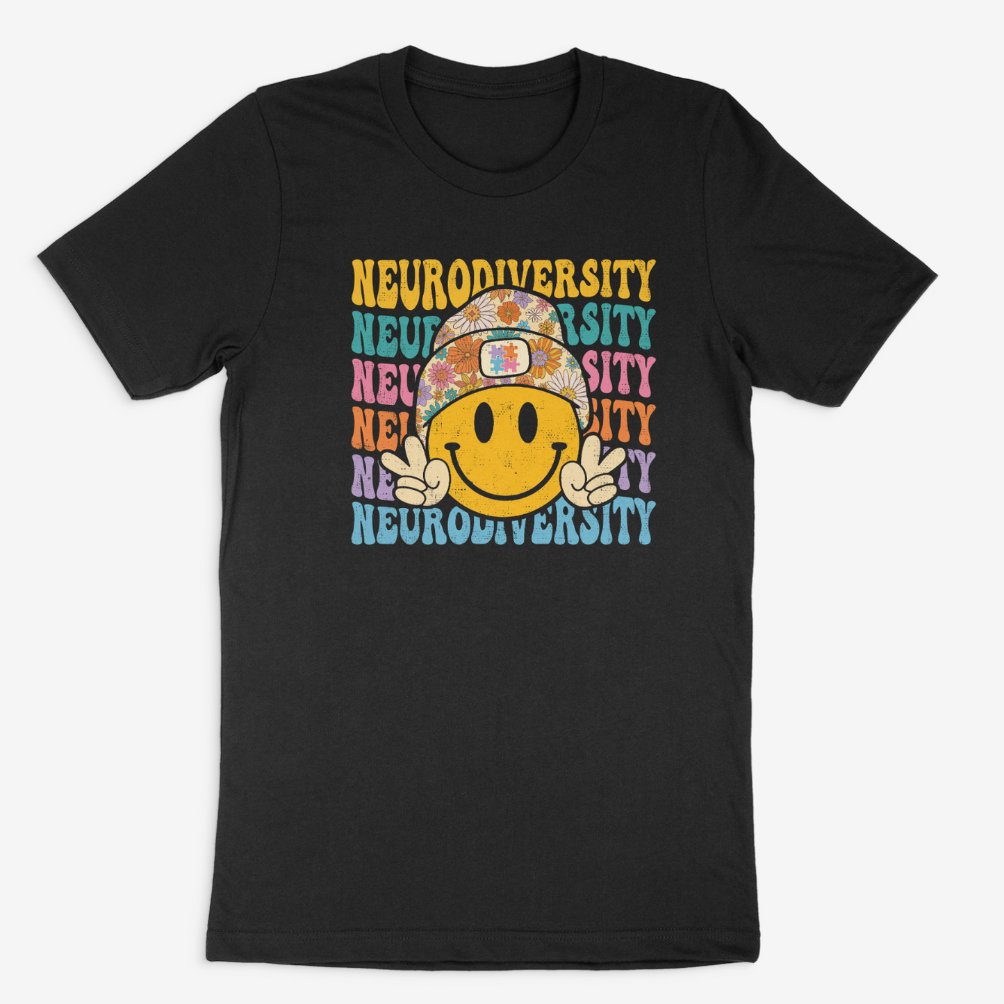 Neurodiversity Smiley Face Tee